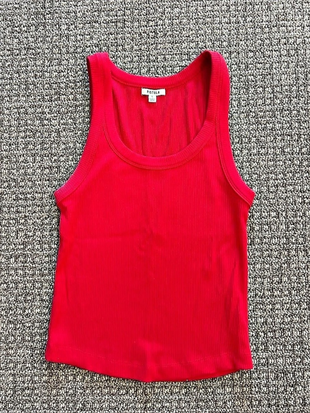 Pistola Christy Rib Tank Top Red Small